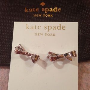 NWT Kate Spade Silver Bow Studs